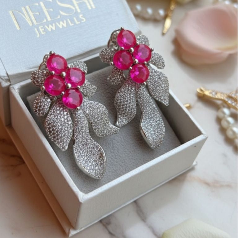 Emerald Bloom Cascade Earrings