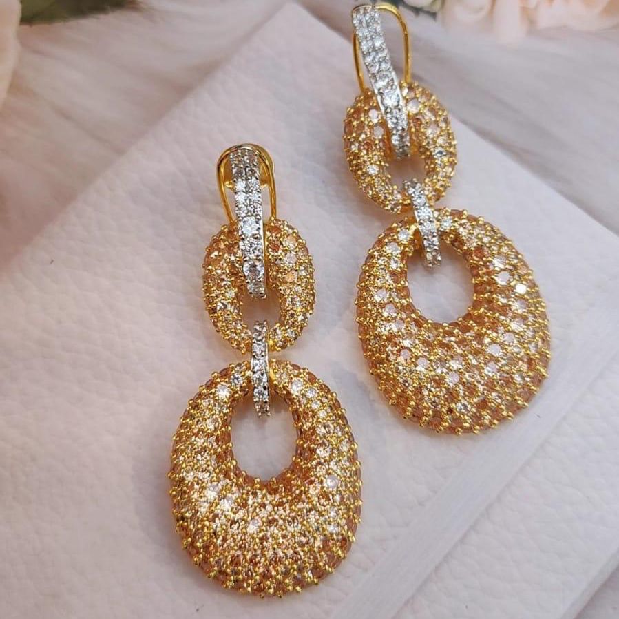 Dual Shape Statement Cocktail Earring