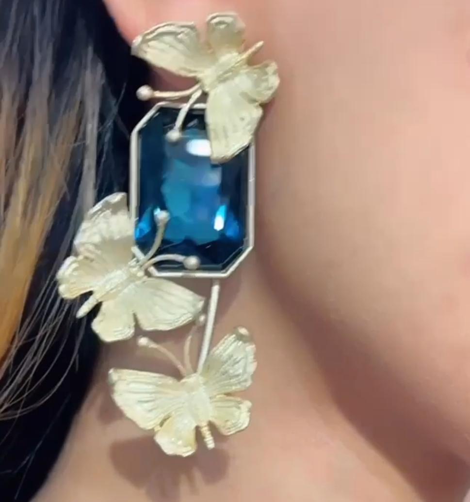 Butterfly Boho Flower Earring  Long