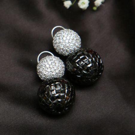Dual Ball Drop Earring