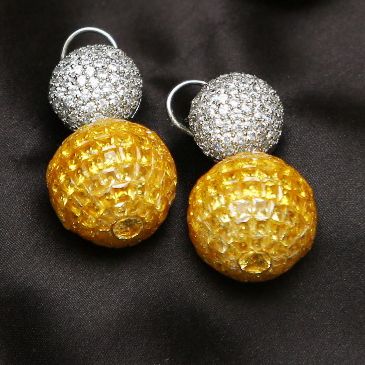 Dual Ball Drop Earring