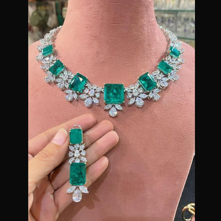 Eternal Emerald Blossom Necklace