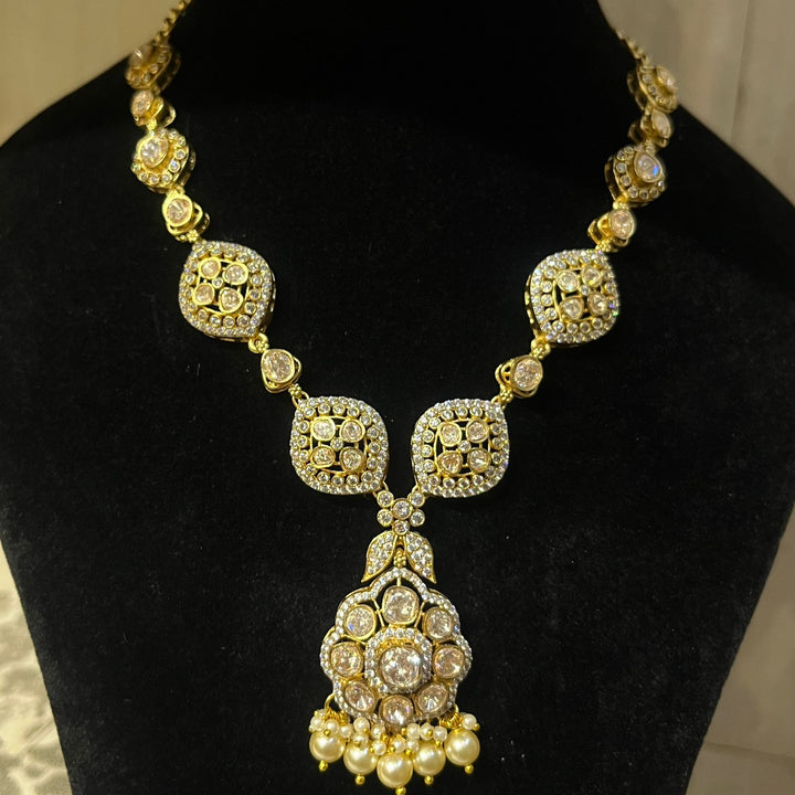 Heritage Pearl Polki Pendant Necklace