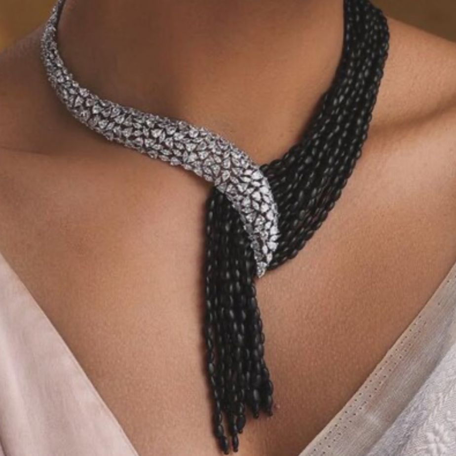 Midnight Serpent Knot Necklace