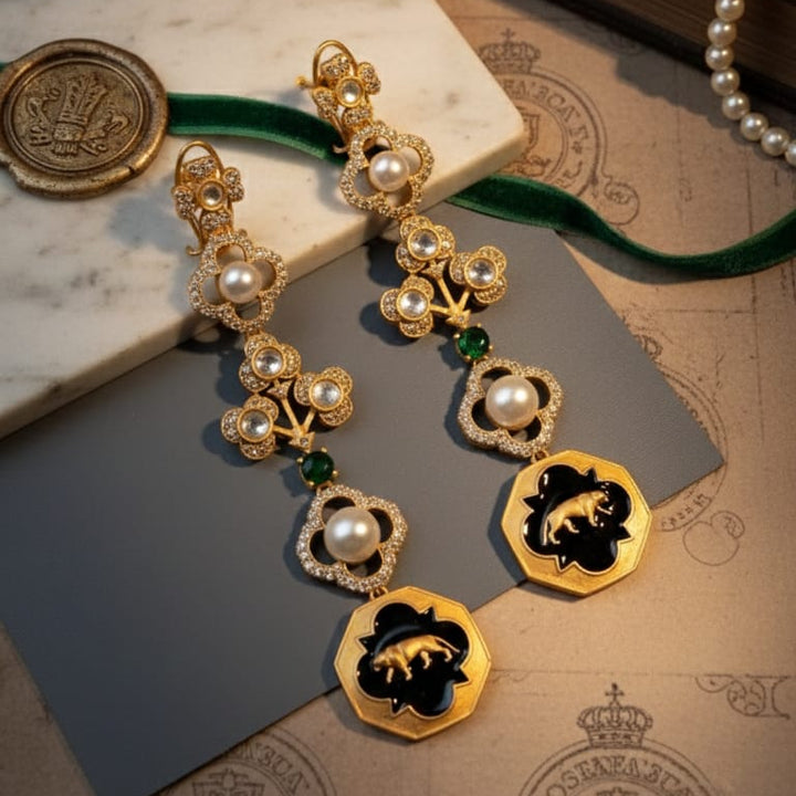 Imperial Emblem Pearl Drops