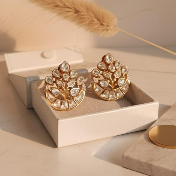 Leaf Crest Studs