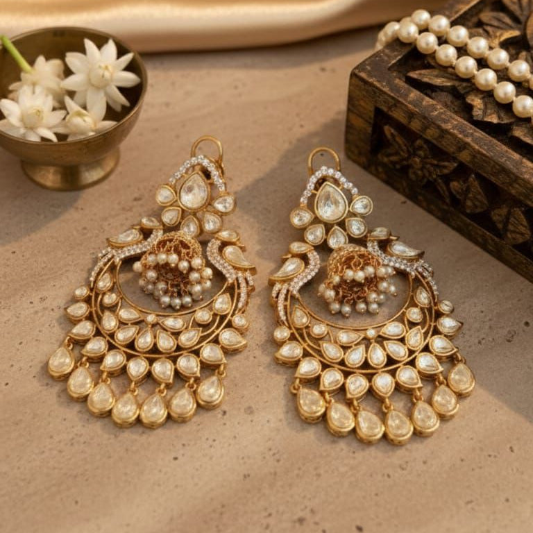 Zehra Polki Chandbalis