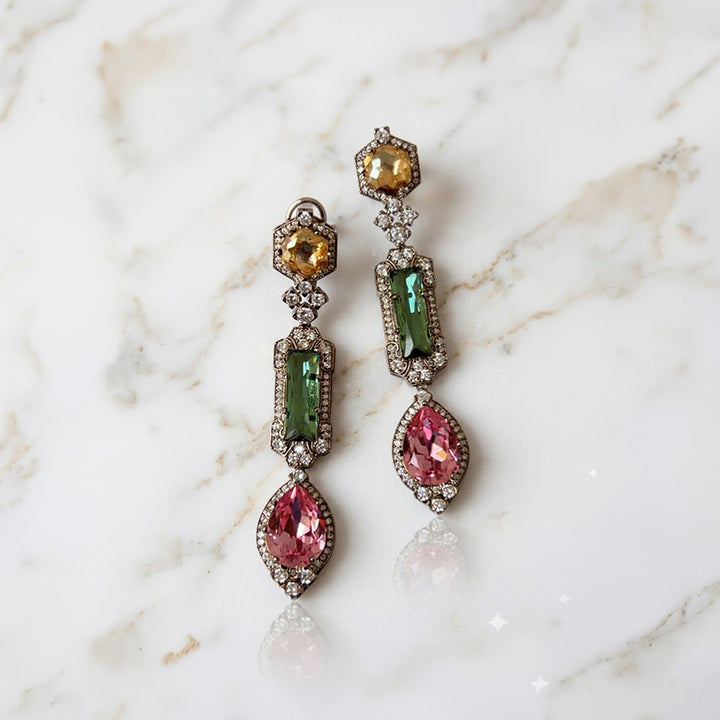 Swarovski Multicolor Regal Drop Earrings