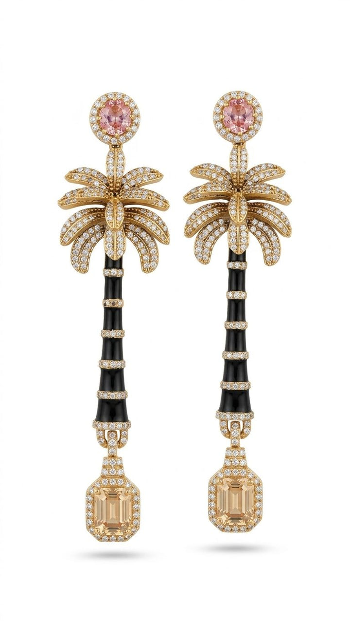 Palm Cascade Drop Earrings