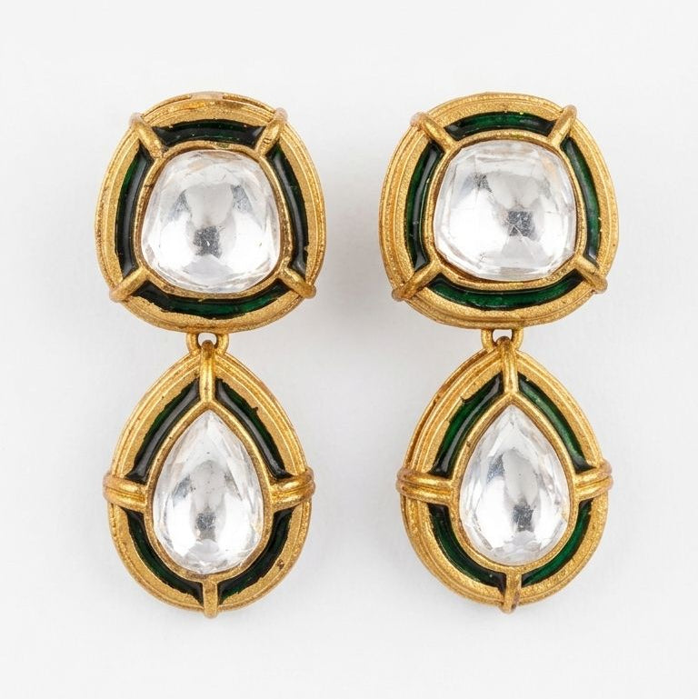 Regal Drop Polki Earrings