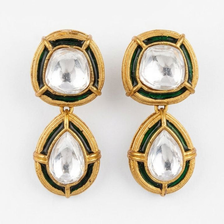 Regal Drop Polki Earrings