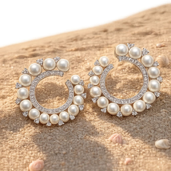 Pearl Halo Hoops