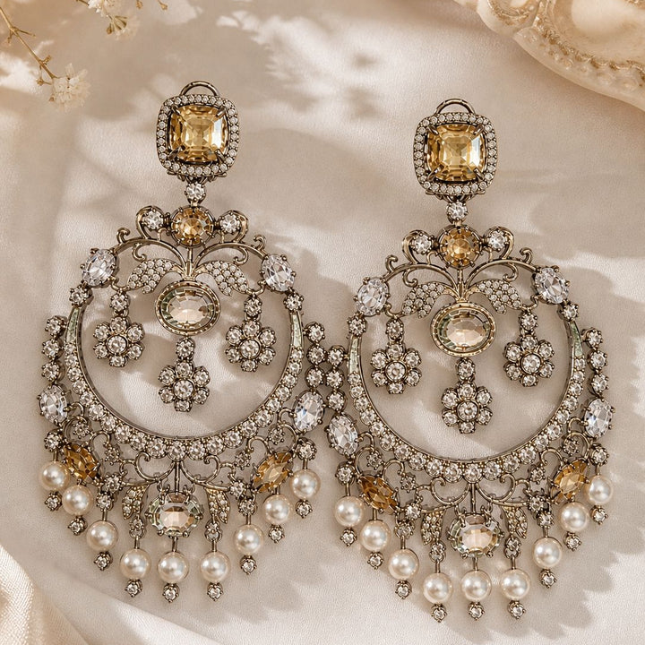 Royal Pearl Chandelier Earrings
