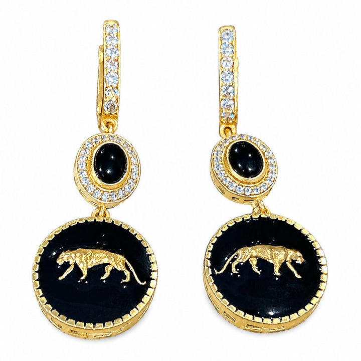 Royal Tiger Drop Earrings