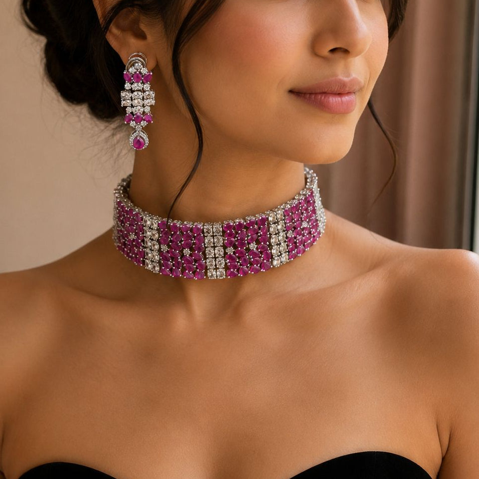 Diva Ruby Choker Set