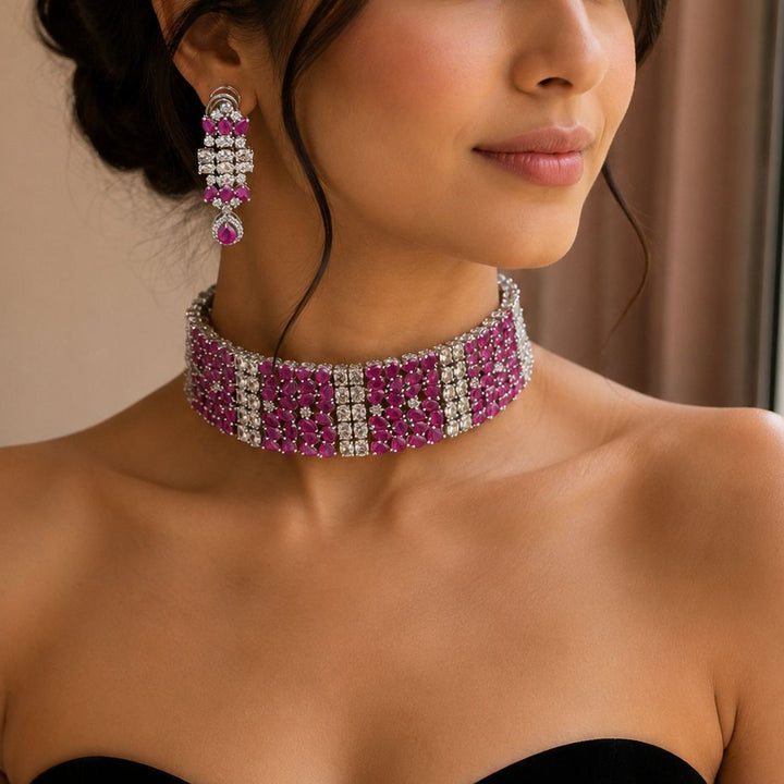 Diva Ruby Choker Set