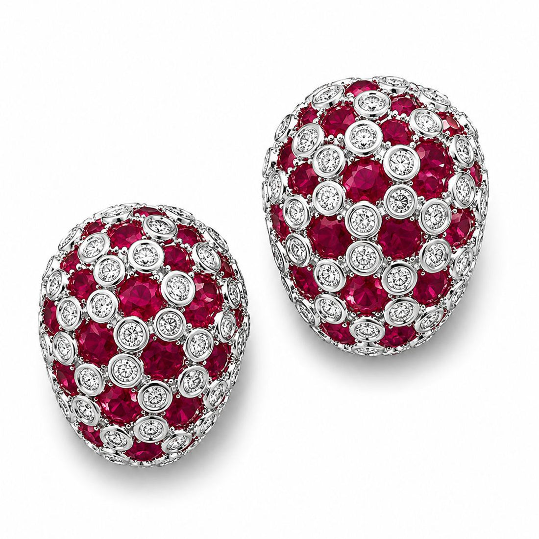 Imperial Mosaic Dome Stud Earrings