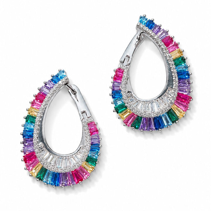 Luxe Baguette Loop Earrings