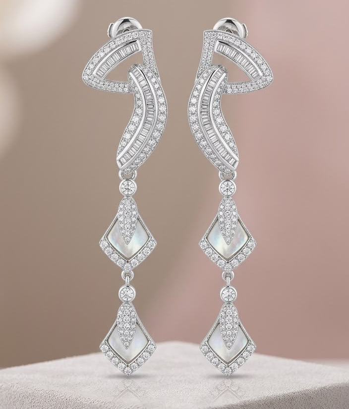 Ivory Glow Dangle Earrings