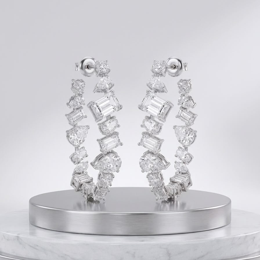 Luxe Geometry Hoops