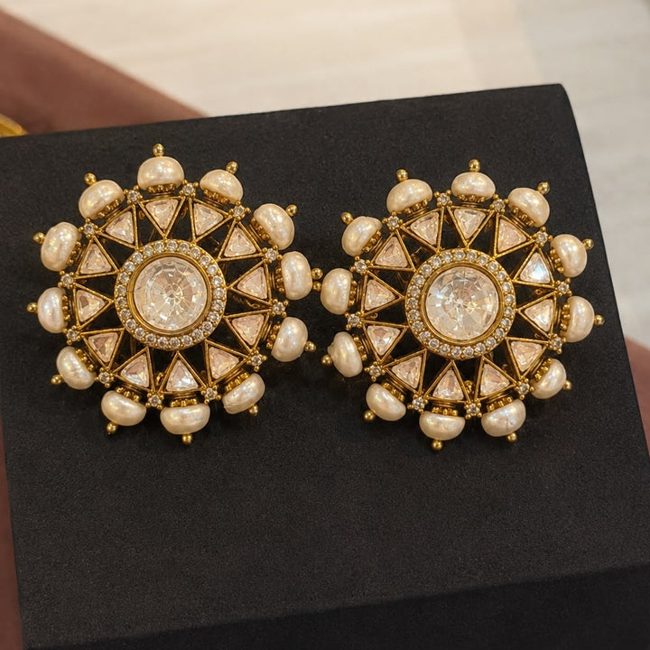 Royal Pearl Polki Studs