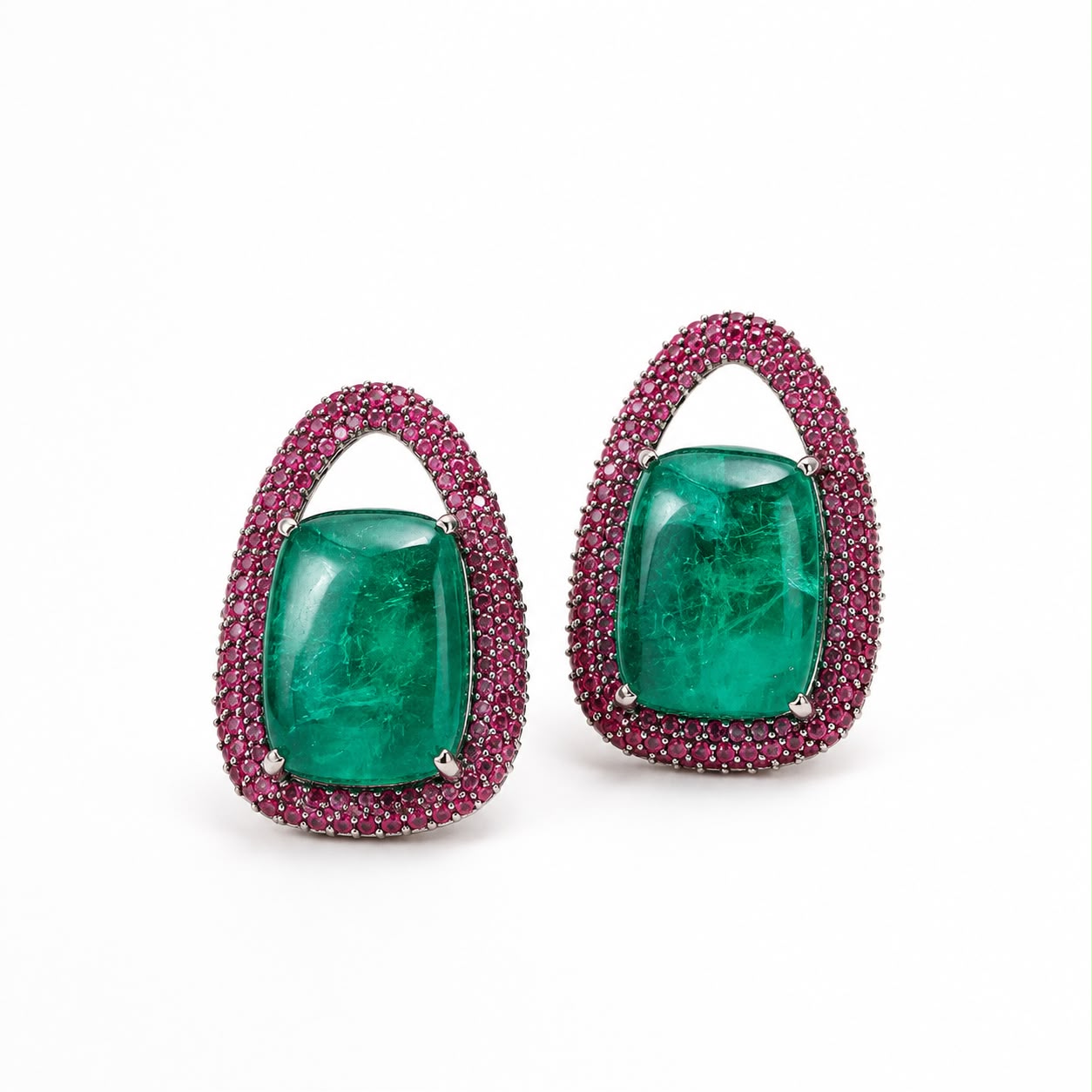 Cushion Halo Studs