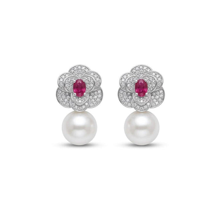 Emerald Pearl Blossom Earring