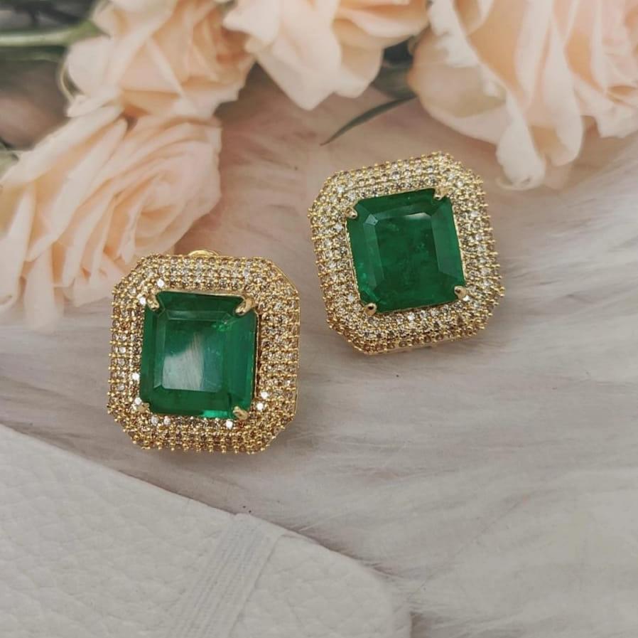 Emerald Luxe Studs