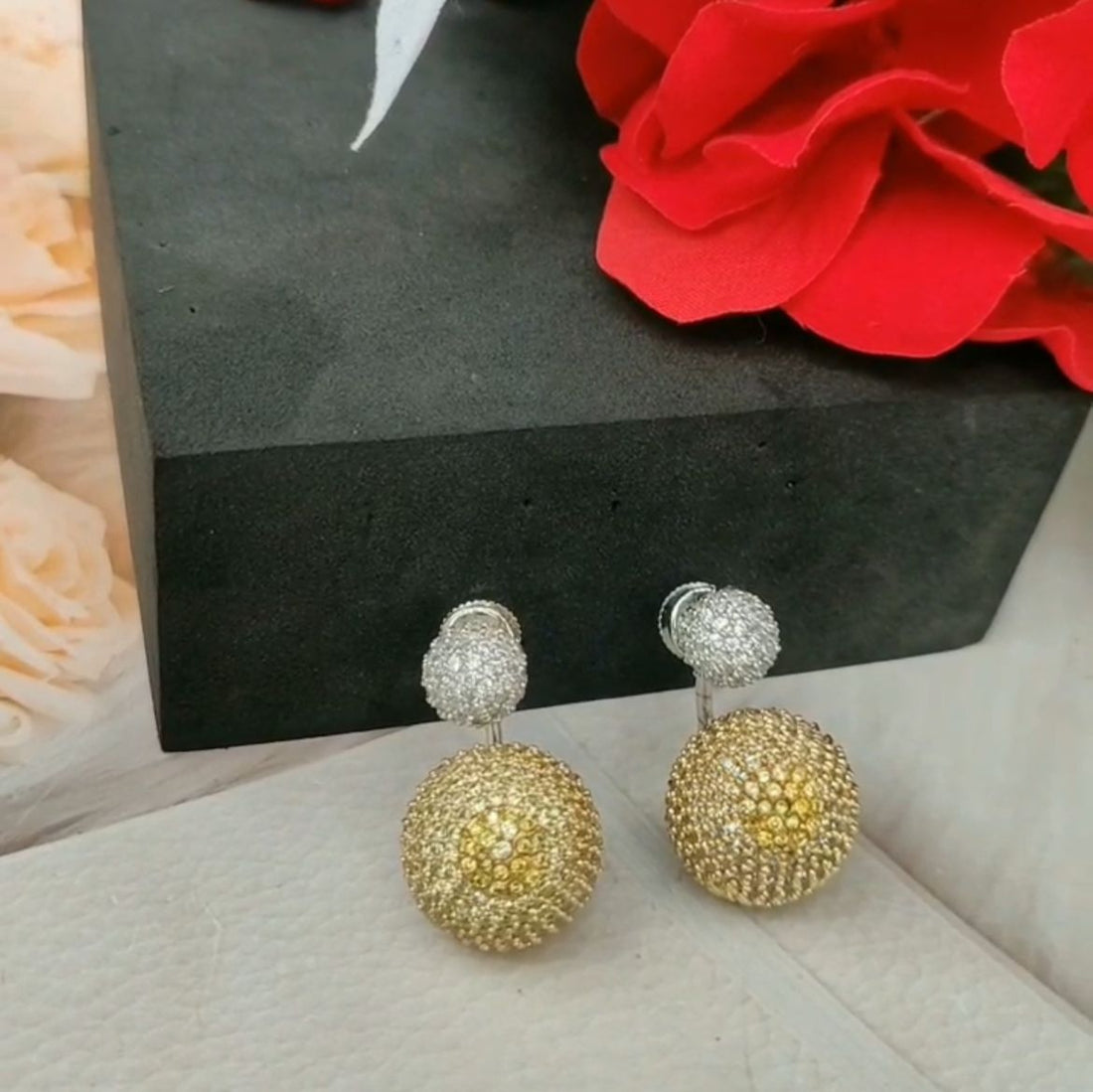 Crystal Orbit Earrings