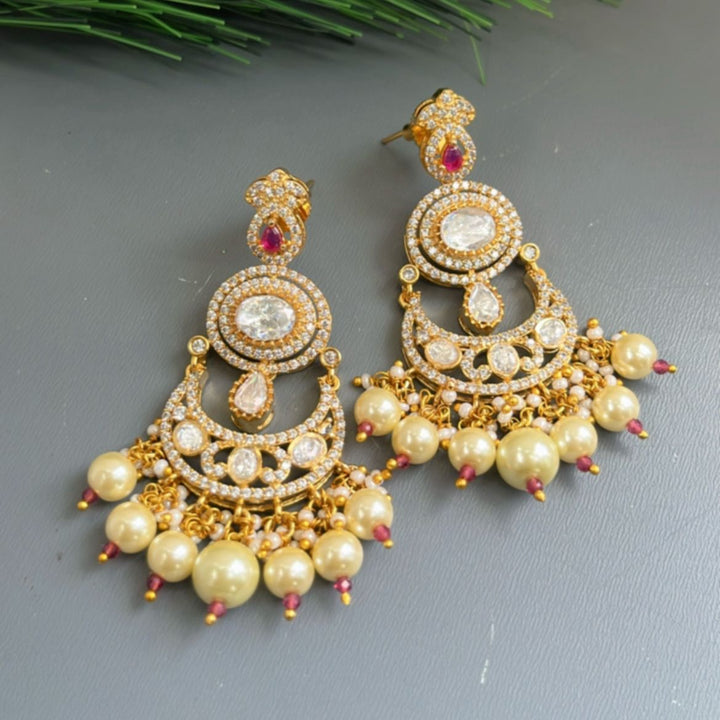 Pearl Chandbali Earrings