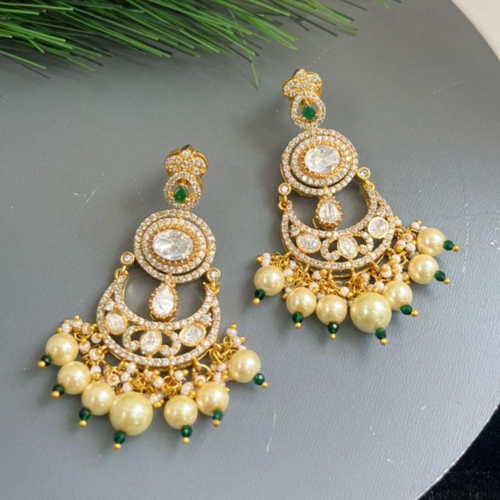 Pearl Chandbali Earrings