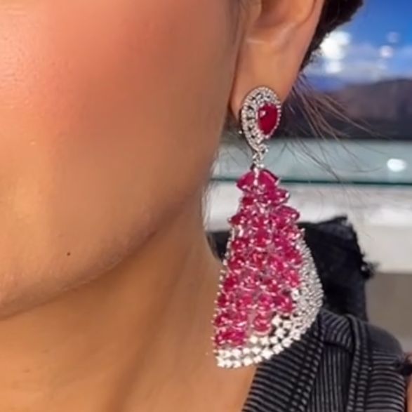 Scarlet Shimmer Earrings