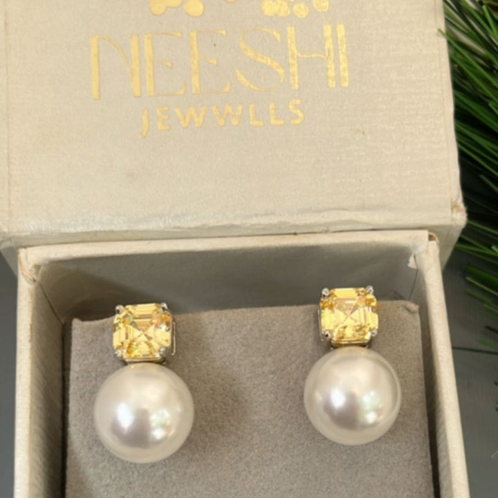 Citrine pearl drops