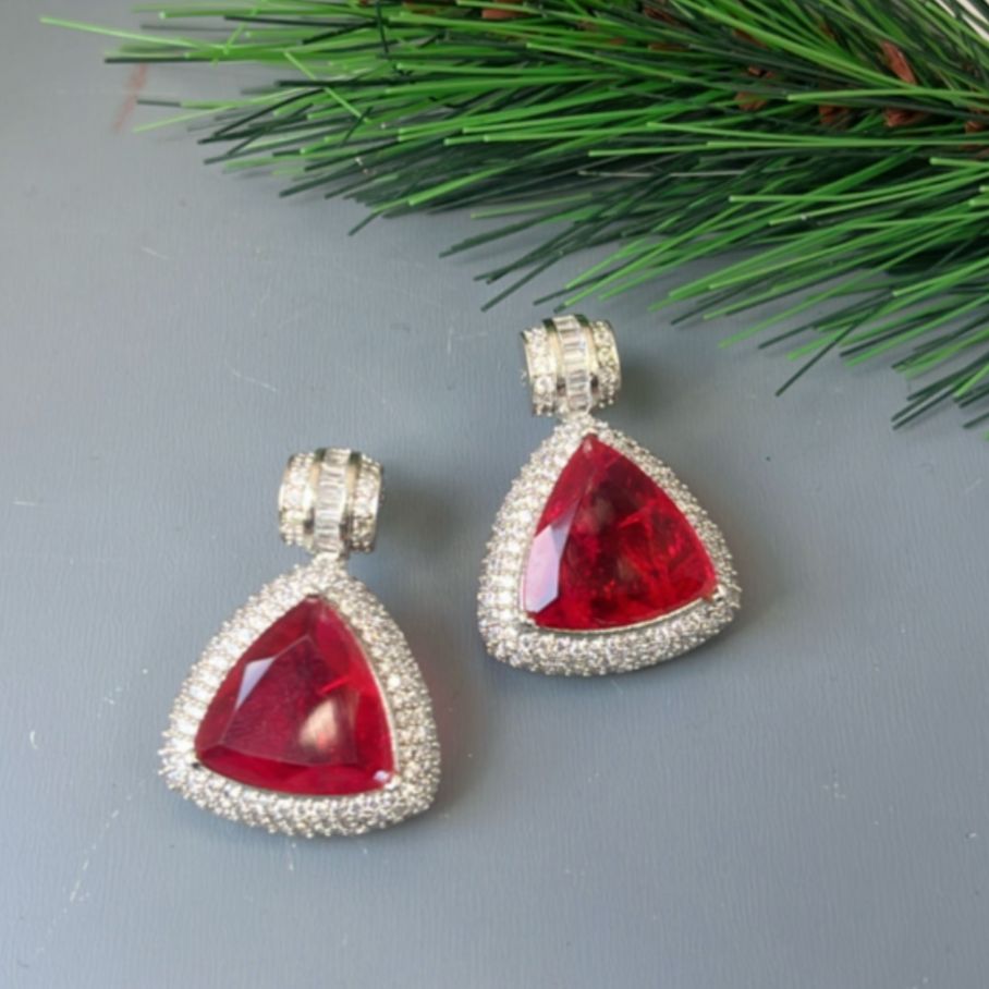 Semiprecious Halo Earrings