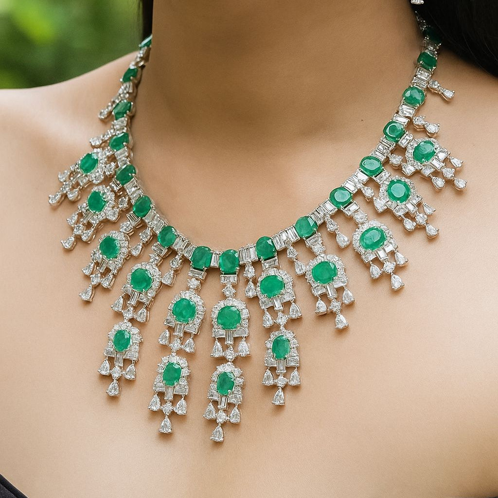 Emerald Majesty Necklace Set