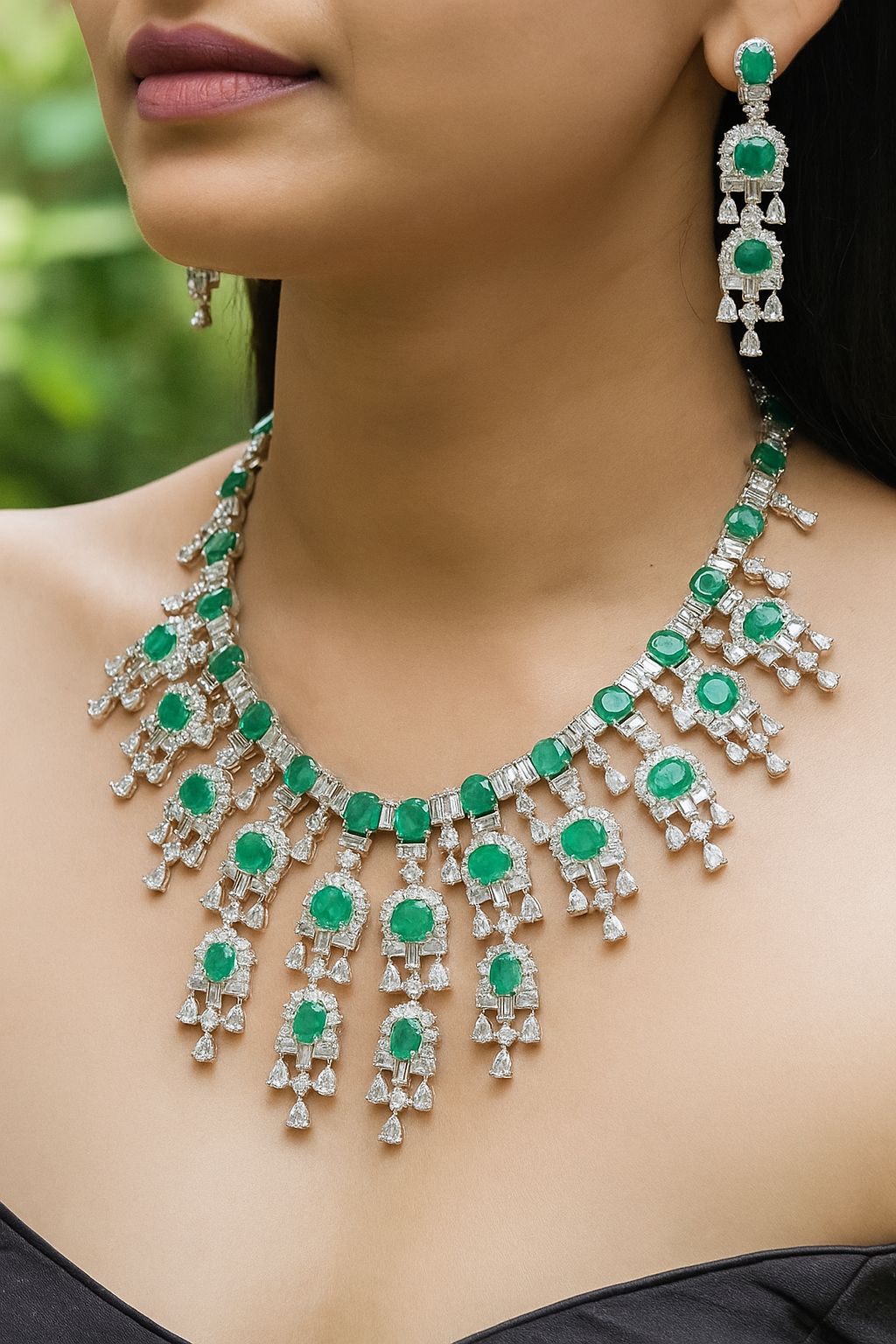 Emerald Majesty Necklace Set