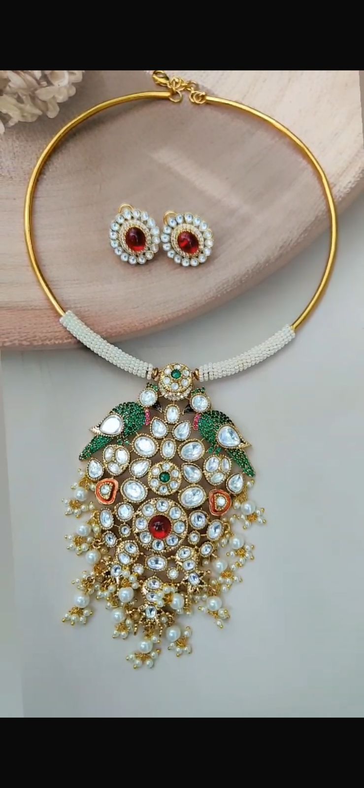 Royal Peacock Kundan Necklace Set
