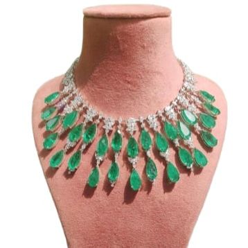 Emerald drop necklace