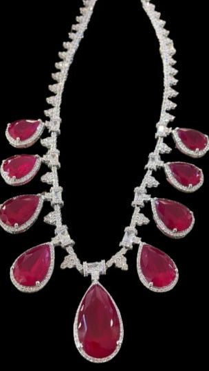 Ruby Drop Necklace.