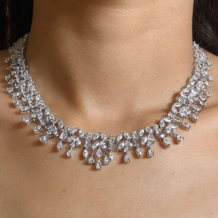 Diamond Waterfall Necklace