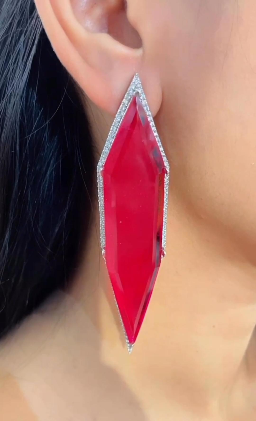 Crystal Edge Prism Earrings