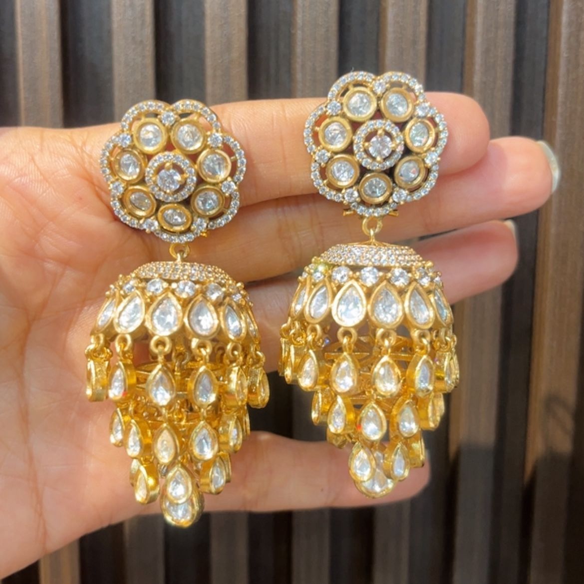Royal Polki Jhumki