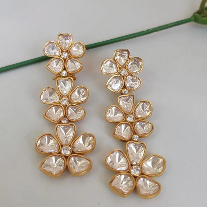 Kundan Floral Vine Earrings