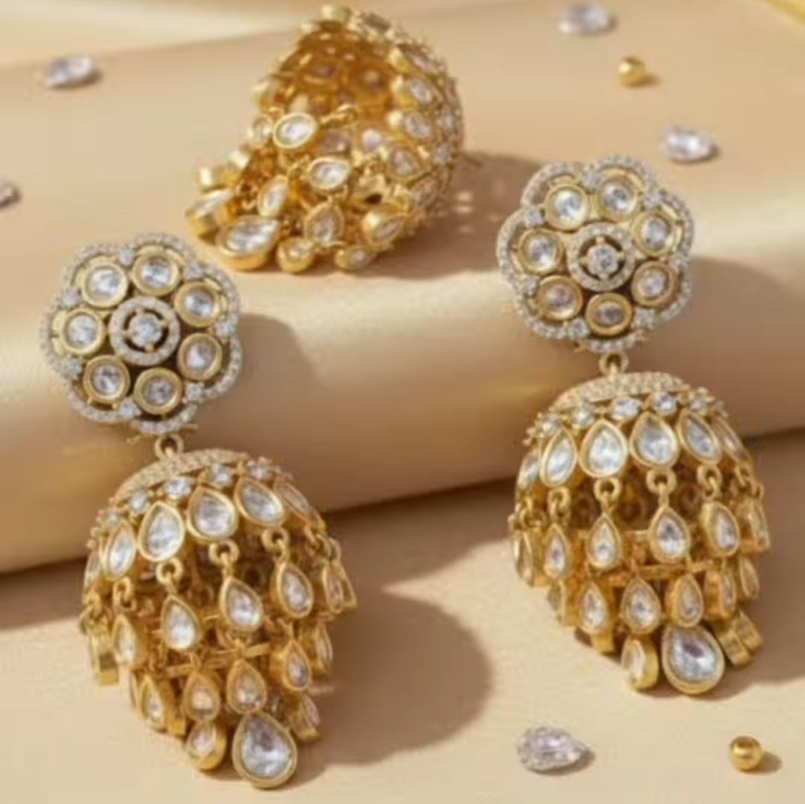 Royal Polki Jhumki