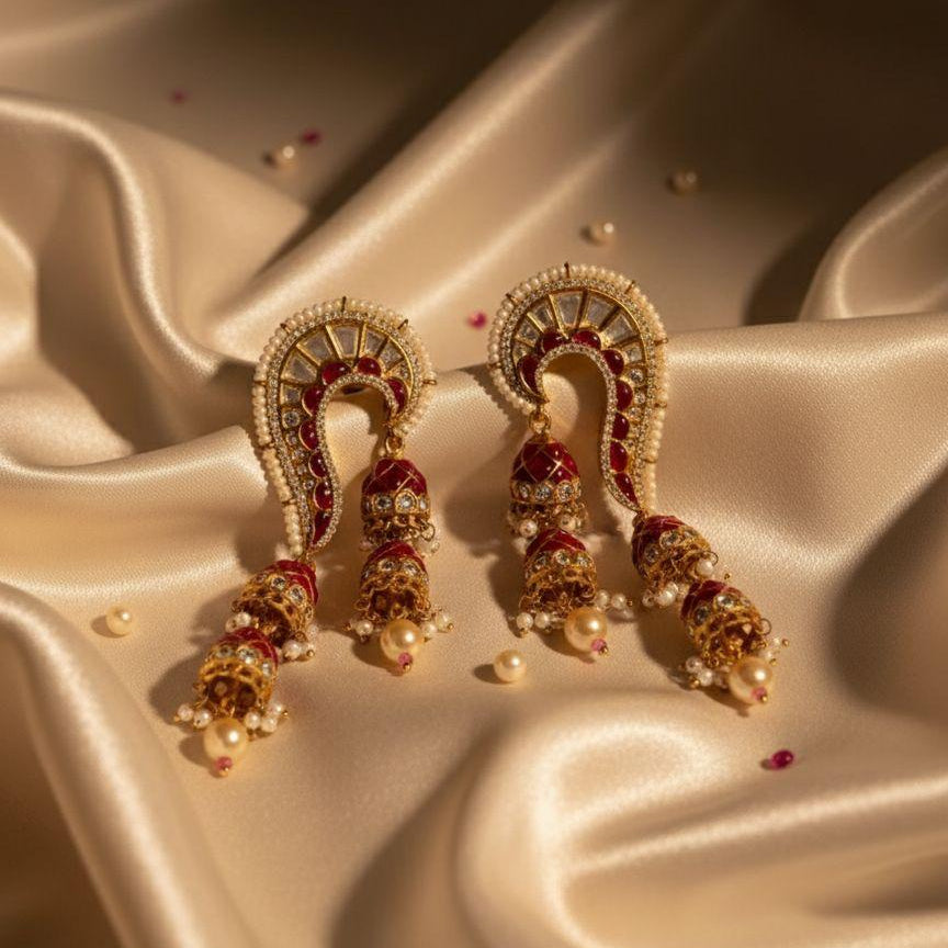 Heirloom Inverted Hoop Drops