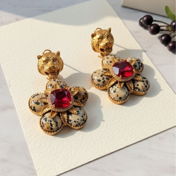 Royal Tiger Bloom Earrings