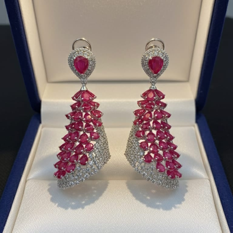Scarlet Shimmer Earrings
