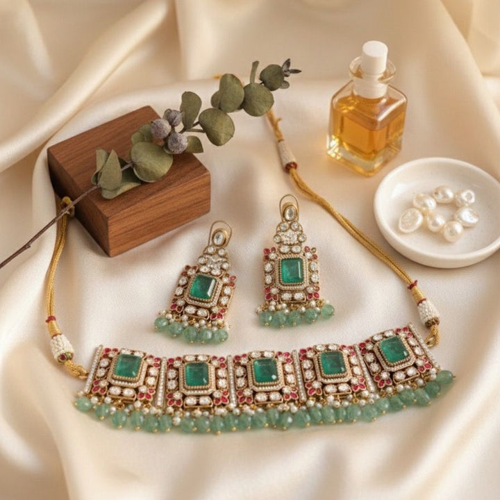 Square Stone Choker Set