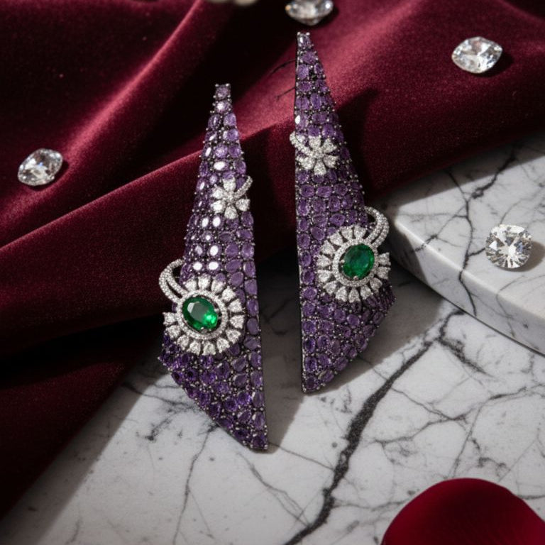 Celestial Prism Statement Earrings