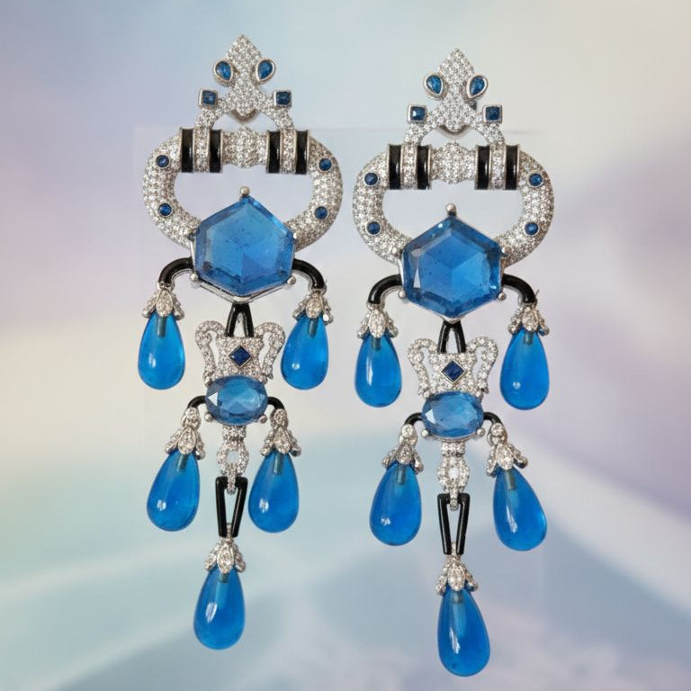 Regal Azure Chandelier